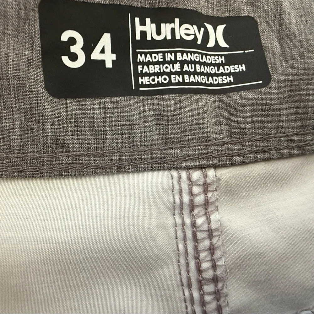 Hurley Board Shorts Men's 34 Blue Gray Swim Trunks‎ Surfer Coastal Vacation Y2K